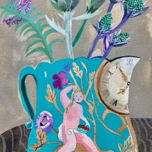 Brodick Castle Clock Vase and Flowers