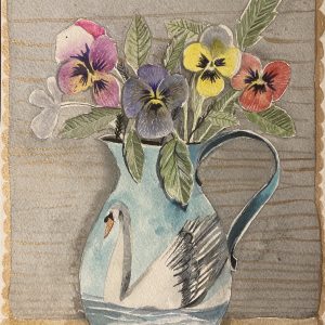 Swan Vase and Flowers